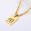 Engraved Old English Tag Necklace