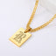 Engraved Old English Tag Necklace