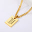 Engraved Old English Tag Necklace