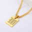 Engraved Old English Tag Necklace