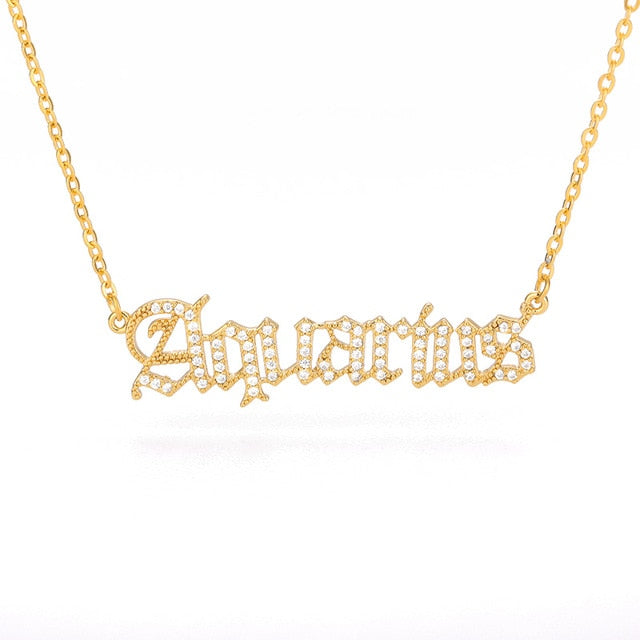 Crystal Astrology Zodiac Necklace
