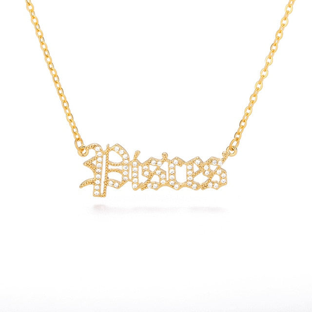 Crystal Astrology Zodiac Necklace