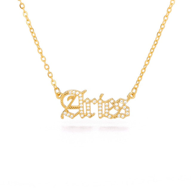 Crystal Astrology Zodiac Necklace