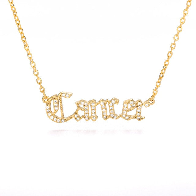Crystal Astrology Zodiac Necklace