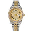 Jewel Tone Dual Finish Crystal Bezel Watch