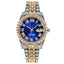 Jewel Tone Dual Finish Crystal Bezel Watch