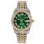 Jewel Tone Dual Finish Crystal Bezel Watch