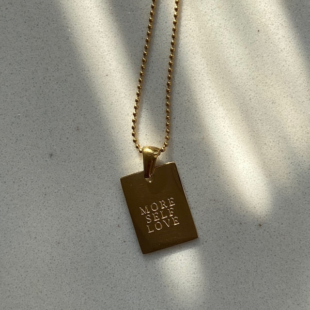Inspiration Tag Necklace with Ball Chain