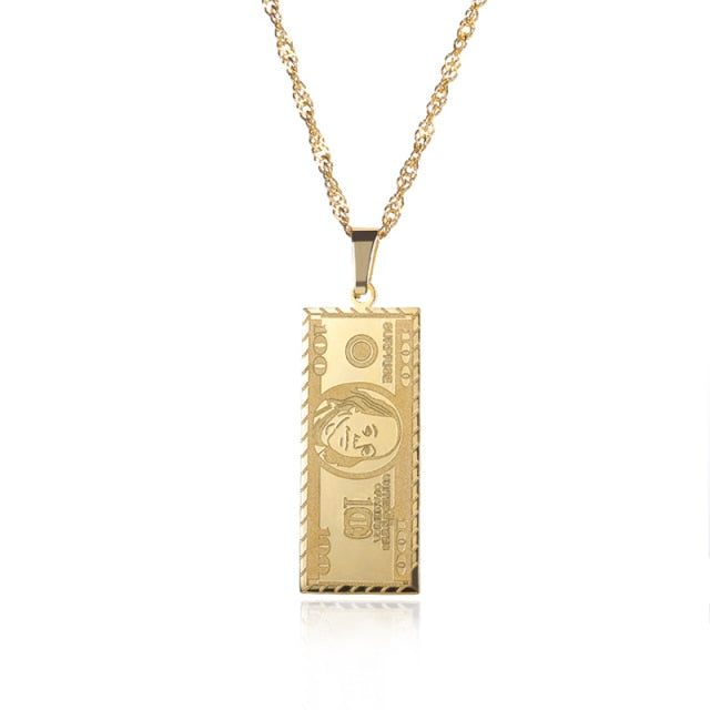 Supreme 100 Dollar Bill Gold Pendant - アクセサリー