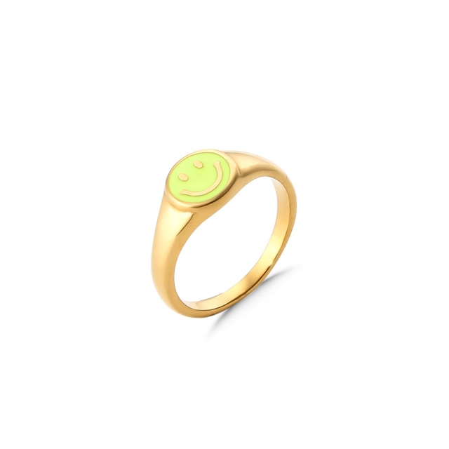Happy Face Enamel Ring