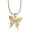 Monarchy Pavé Butterfly Pendant in Gold