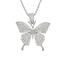 Monarchy Pavé Butterfly Pendant in Silver