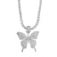 Monarchy Pavé Butterfly Pendant in Silver