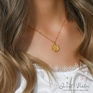 Cherry Blossom Flower 18K Gold-plated Pendant