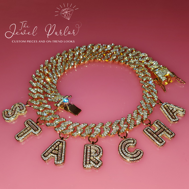 Custom Baguette + Curb Chain Name Necklace