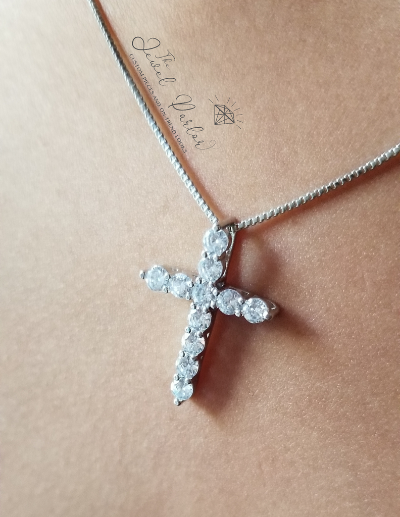 ICTPTOSL Sterling Silver Cross Necklace Crystal Cross Pendant for Women  Girls - Walmart.com