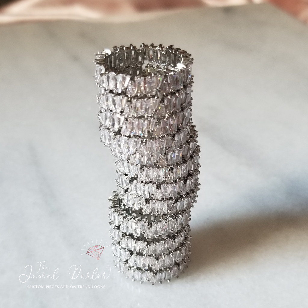 Palisades Baguette Eternity Band in Sterling Silver