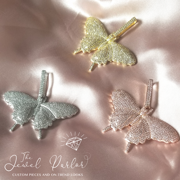 Papillon Pavé Butterfly Pendant + Tennis Chain