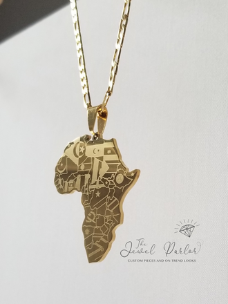 Anyi Flags of Africa Pendant + Chain