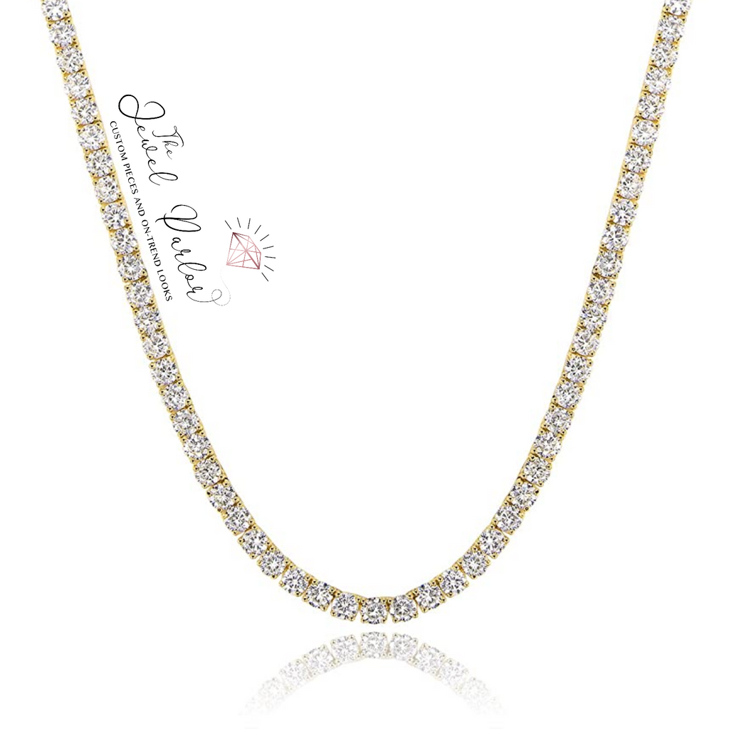 Parisa 4MM Tennis Chain in Gold or Silver
