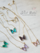 Evangeline Glass Butterfly Necklace • Purple