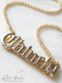 Double Plate Name Necklace OLD ENGLISH
