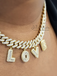 Custom Baguette + Curb Chain Name Necklace