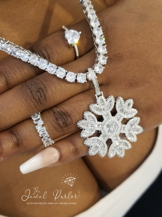 Jackie Frost Icy Snowflake Pendant