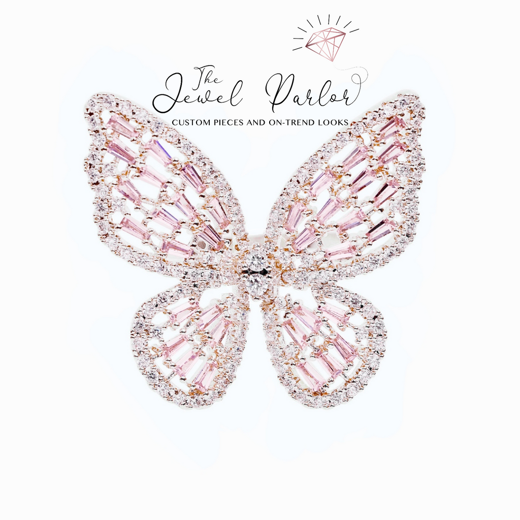 Mariah Butterfly Baguette Ring