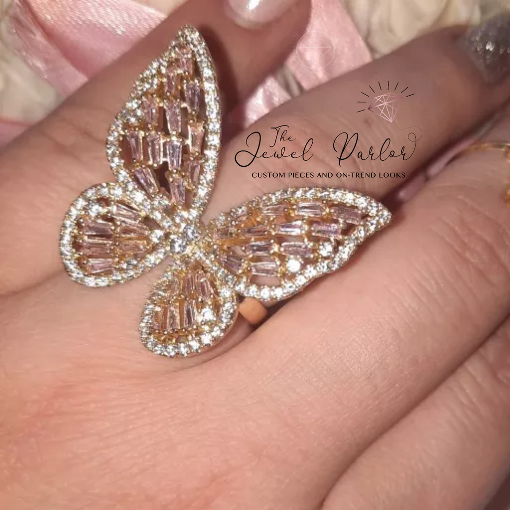 Mariah Butterfly Baguette Ring The Jewel Parlor