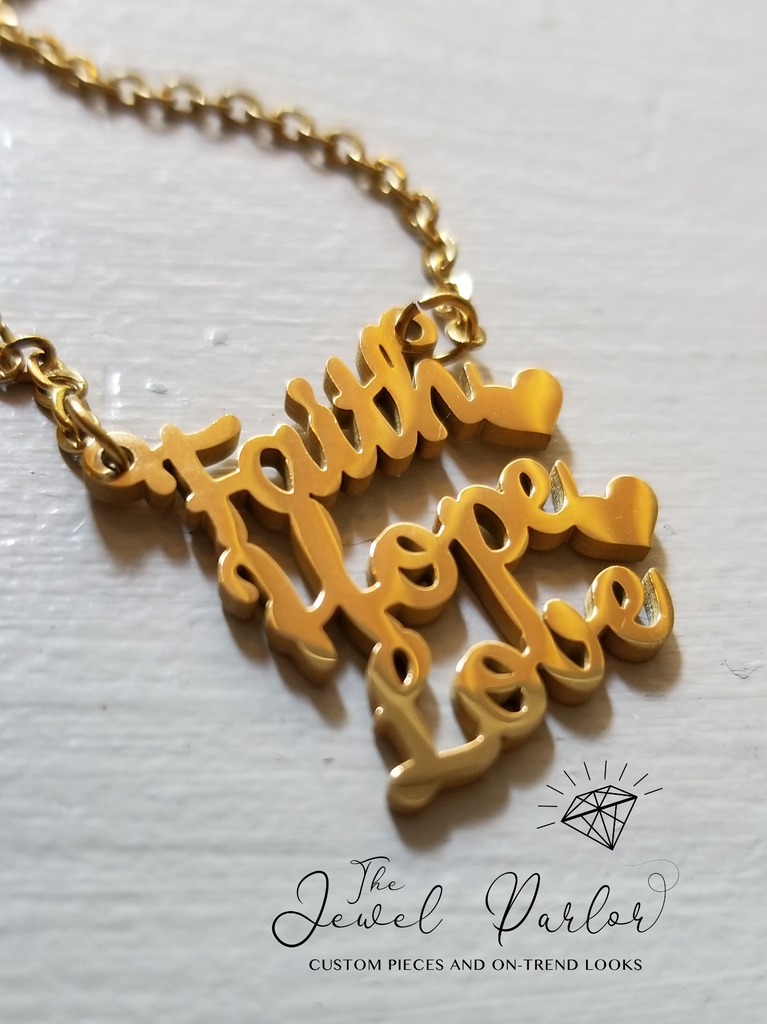 Faith Hope Love Necklace
