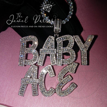 Icy Baguette Custom Nameplate