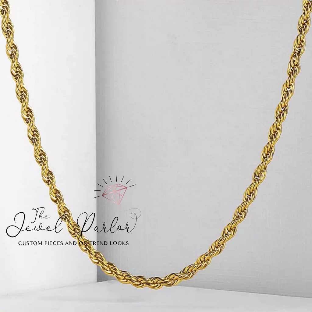 Rope Chain • Gold or Silver • 2MM, 3MM, 4MM, 5MM, 6MM