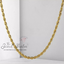 Gold-filled Name + Birth Year + Rope Chain Necklace Set