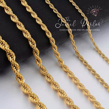 Rope Chain • Gold or Silver • 2MM, 3MM, 4MM, 5MM, 6MM