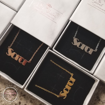Sorority Necklace | SOROR in "Hattie" Font
