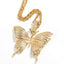 Monarchy Pavé Butterfly Pendant in Gold