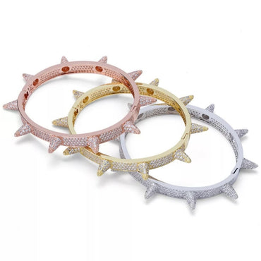 Koopa Pavé Spike Bangle Bracelet