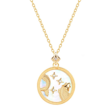Mother of Pearl Star Sign Horoscope Zodiac Necklace