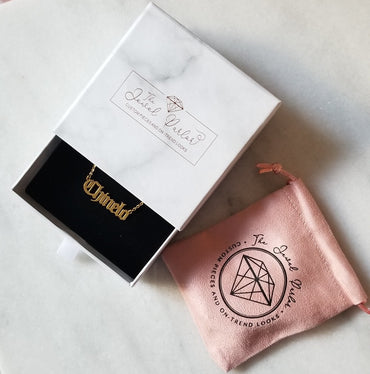 OLD ENGLISH Font Name Necklace Personalized Custom