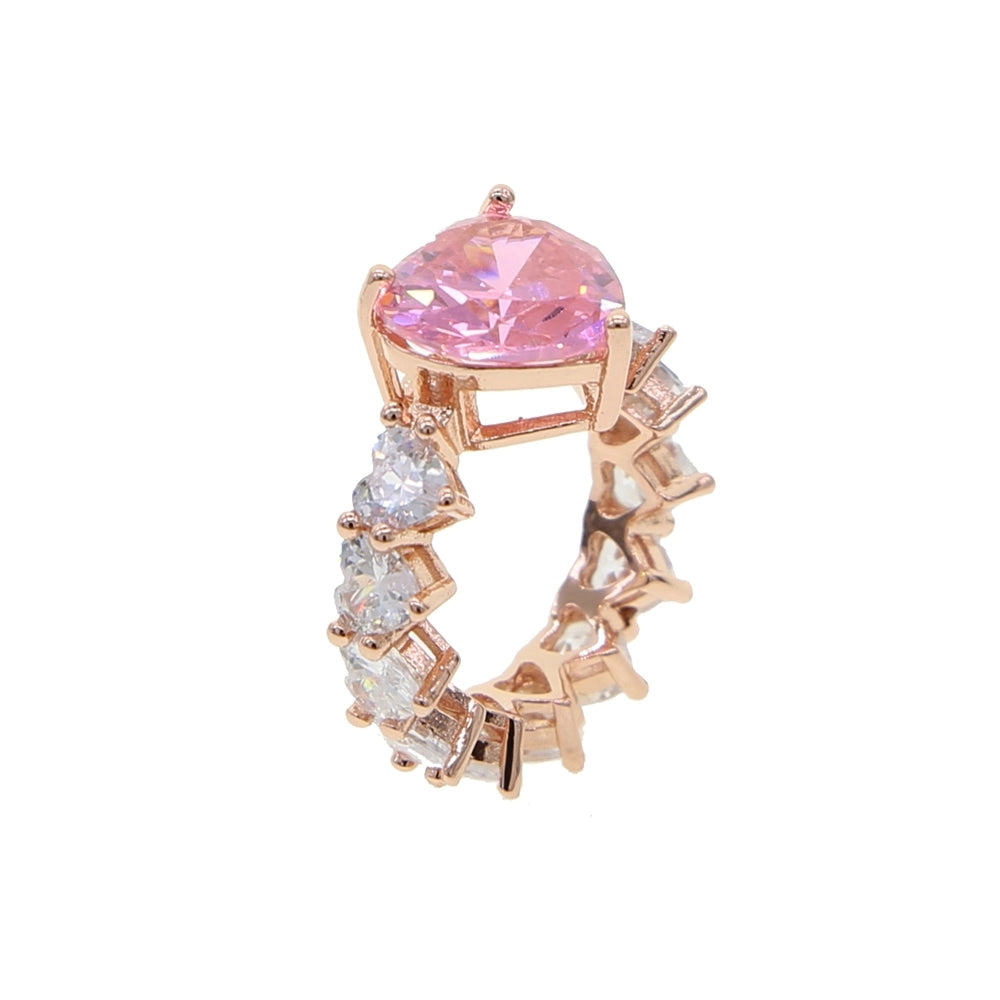 Wifey Material Heart Pink and Rose Gold Ring – The Jewel Parlor
