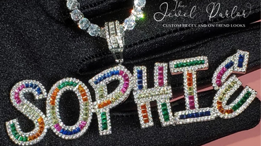 Rainbow Baguette Custom Nameplate