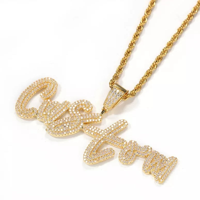 Stacked Layer Icy Custom Name Necklace