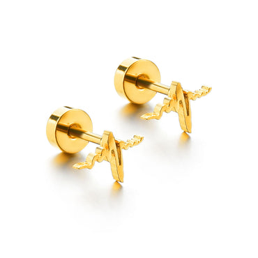 Minimalist Lifeline EKG Earrings + Screw Back Post