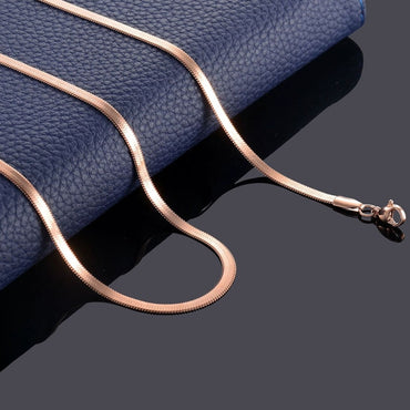 5MM Herringbone Snake Chain β’ Rose Gold