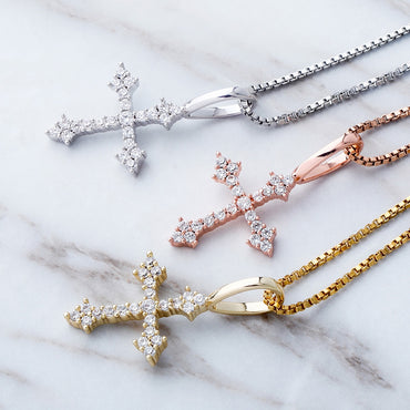 Gothic Crystal Cross • Sterling or Vermeil