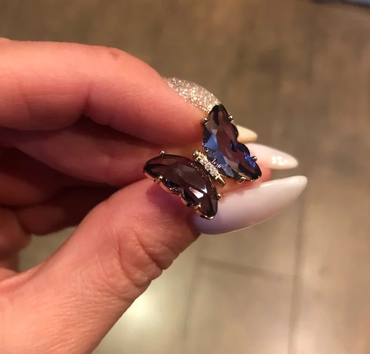 Evangeline Glass Butterfly Earrings