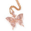 Monarchy Pavé Butterfly Pendant in Rose Gold