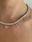 Laila Floating Butterfly Tennis Chain Necklace