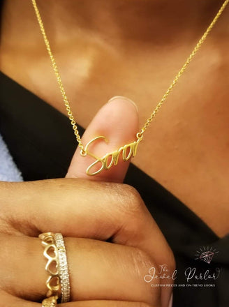 Custom Sorority Necklace | SOROR in Cursive